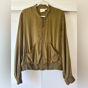 Maeve Lightweight Leopard Bomber Jacket